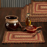 Autumn Blaze Braided Rectangle Placemat - Set of 6