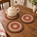 Autumn Blaze Braided Trivet 8" Set of 3