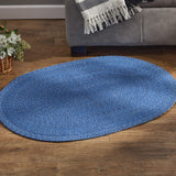 Azure Blue Braided Rug-Lange General Store