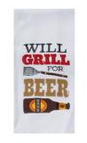 BBQ Grill for Beer Terry Towel-Lange General Store