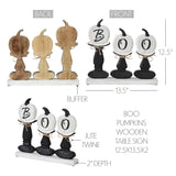 BOO Pumpkins Wooden Table Sign-Lange General Store