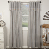 Barn Gray & White TIcking Long Panel Curtains-Lange General Store