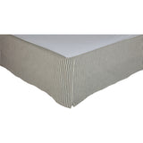 Barn Gray & White Ticking Bed Skirt-Lange General Store