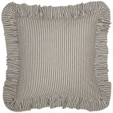 Barn Gray & White Ticking Euro Sham-Lange General Store