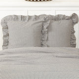 Barn Gray & White Ticking Euro Sham-Lange General Store