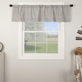 Barn Gray & White Ticking Valance-Lange General Store