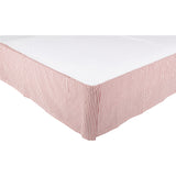Barn Red & White Ticking Bed Skirt-Lange General Store