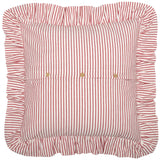 Barn Red & White Ticking Euro Sham-Lange General Store