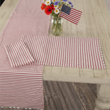 Barn Red & White Ticking Placemat Set of 4-Lange General Store
