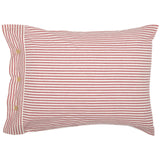 Barn Red & White Ticking Sham-Lange General Store