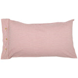Barn Red & White Ticking Sham-Lange General Store