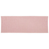 Barn Red & White Ticking Table Runners-Lange General Store