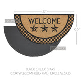 Barn Star Black Check Welcome Door Mats-Lange General Store