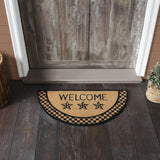 Barn Star Black Check Welcome Door Mats-Lange General Store