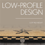 Barn Star Black Check Welcome Door Mats-Lange General Store