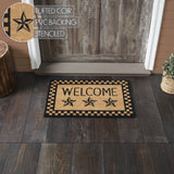 Barn Star Black Check Welcome Door Mats-Lange General Store