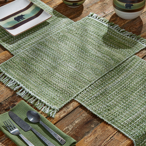 Basketweave Evergreen Placemats-Lange General Store