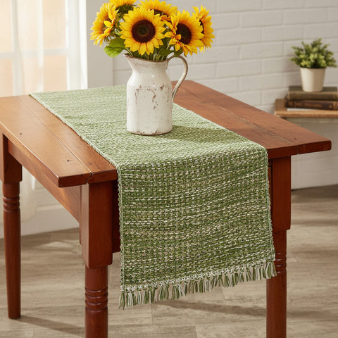 Basketweave Evergreen Table Runners-Lange General Store