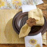 Basketweave Goldenrod Napkins-Lange General Store