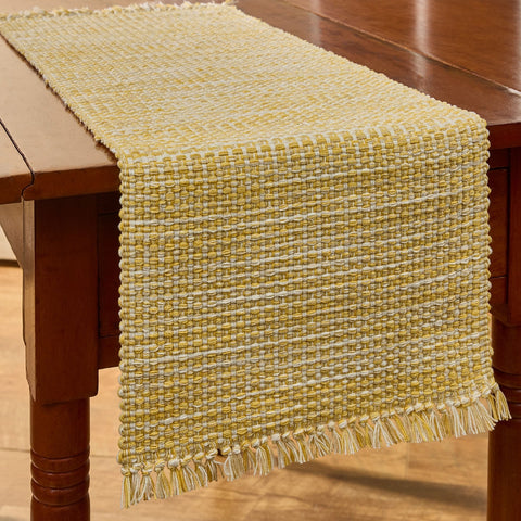 Basketweave Goldenrod Table Runners-Lange General Store