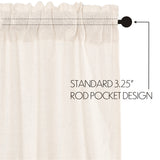 Baxter Burlap Antique White Long Panel Curtains-Lange General Store