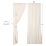 Baxter Burlap Antique White Long Panel Curtains-Lange General Store