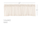Baxter Burlap Antique White Valance