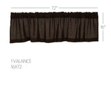 Baxter Burlap Chocolate Valance