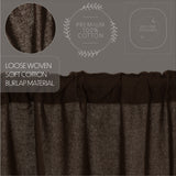 Baxter Burlap Chocolate Valance
