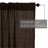 Baxter Burlap Chocolate Valance