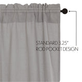 Baxter Burlap Dove Grey Swag Curtains
