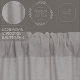 Baxter Burlap Dove Grey Swag Curtains