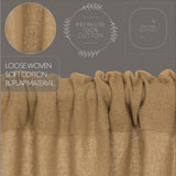 Baxter Burlap Natural Long Prairie Curtains-Lange General Store