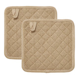 Burlap Natural Pot Holder Set of 2-Lange General Store
