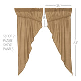 Baxter Burlap Natural Prairie Curtains-Lange General Store