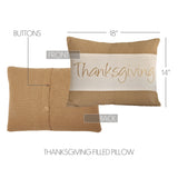Baxter Burlap Natural Thanksgiving Pillow