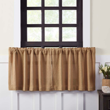 Burlap Natural Tier Curtains 24"-Lange General Store