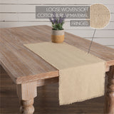 Burlap Vintage Fringed Table Runners-Lange General Store