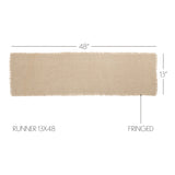 Burlap Vintage Fringed Table Runners-Lange General Store