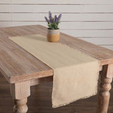 Burlap Vintage Fringed Table Runners-Lange General Store