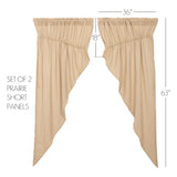 Baxter Burlap Vintage Tan Prairie Curtains-Lange General Store