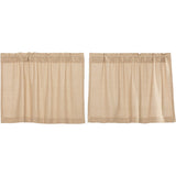 Burlap Vintage Tier Curtains 24"-Lange General Store