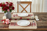Baxter Vintage Burlap Red Stripe Placemats - Set of 6-Lange General Store