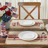 Baxter Vintage Burlap Red Stripe Placemats - Set of 6-Lange General Store