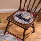 Bear In The Forest Hooked Chair Pad-Lange General Store