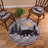 Bear In the Forest Hooked Rug 48"-Lange General Store