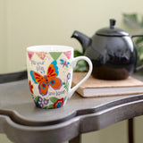 Beautiful Butterfly Ceramic Curvy Mug-Lange General Store