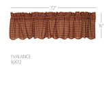 Bedford Burgundy Check Valance