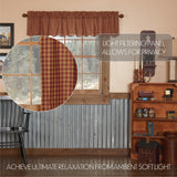 Bedford Burgundy Check Valance