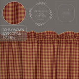 Bedford Burgundy Check Valance